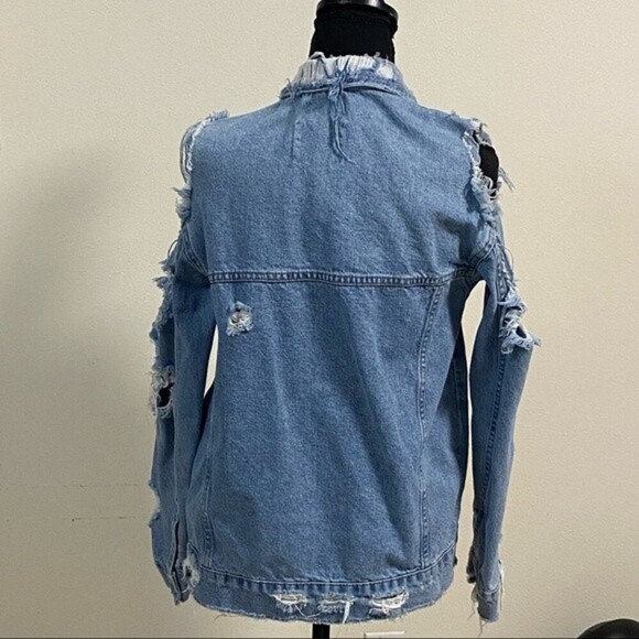 Zara Trafaluc Denimwear Distressed Jacket size Small - Picture 2 of 15